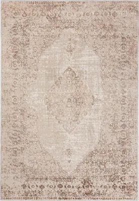 Image de Tapis Mazovia Beige Moderne Vintage - Salon, Chambre à coucher, Salle à manger, Bureau - Non tissé - Rectangle - Élégant - 240x330 cm