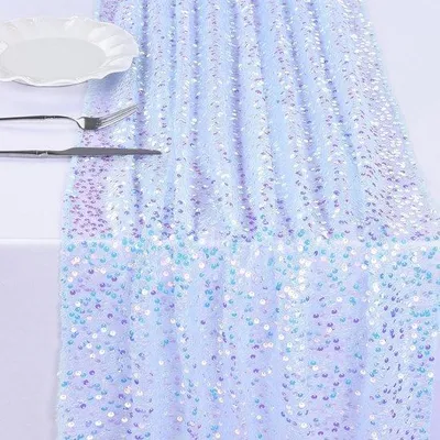 Produktbild von Blauwer Tafelloper 63 x 300 cm, pailletten, Geschikt für Feierdekoration, Geburtstage, Hochzeiten, Weihnachten, Schulstart