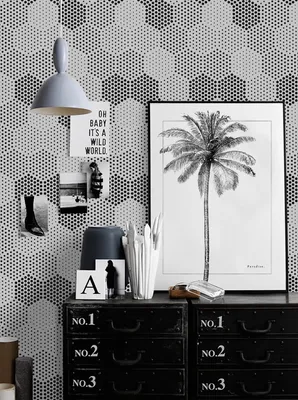 Produktbild von Coloray Fototapete 104x70 cm Latextapete Magicstick - Hexagon-Illusions-Design