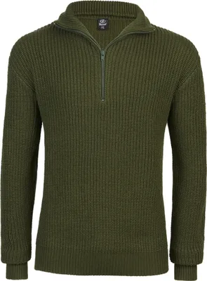 Produktbild von Brandit Marine Pullover Troyer Farbe: Oliv, Grösse: L