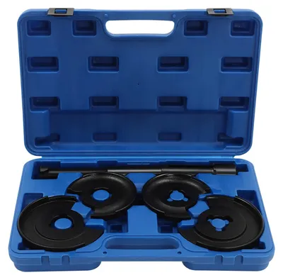 Image de Kit d'outils à compresseur de ressort pour amortisseurs de voiture, acier au carbone, kit de 5 pièces, bleu
