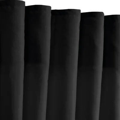 Produktbild von Blickdichte Gardine Kräuselband, Maße: 140x175 cm, Farbe: Schwarz