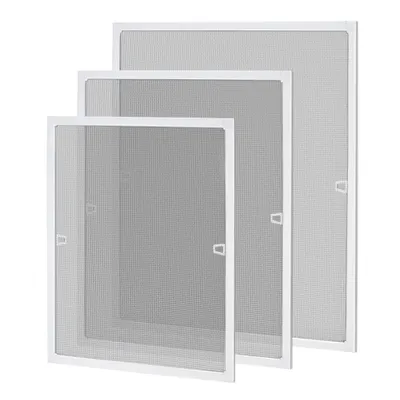 Image de ROSEJANE, moustiquaire pour fenêtre, 100 x 120 cm, avec cadre en aluminium, protection contre les moustiques, installation sans perçage ni vissage, adaptable à différentes dimensions, couleur blanche