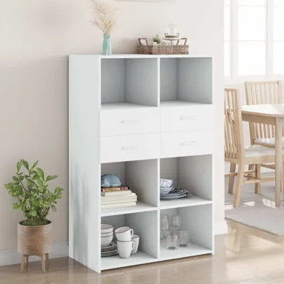 Immagine prodotto di vidaXL Credenza bianca 80x42,5x124 cm Materiale a base di legno