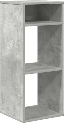 Image de vidaXL Bibliothèque gris béton 34x31x80 cm Bois composite