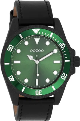 Produktbild von Oozoo Armbanduhr schwarz Leder Timepieces Herren Analog-Quarzuhr UOC11117