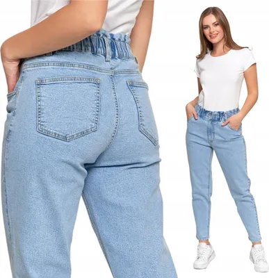 Produktbild von Jeanshosen Frauen Mom Fit High State Loose Fashion Jeans MORAJ r. M