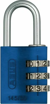 Produktbild von Abus Vorhängeschloss 145/30 Zahlenschloss blau