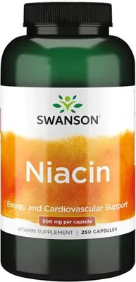 Produktbild von Vitamin B-3 Niacin 500mg 250 Kapseln Swanson Health Products