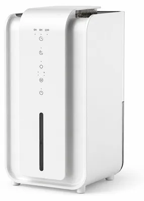 Produktbild von Mini Luftentfeuchter, elektrischer Raumentfeuchter für Schlafzimmer und kleine Räume, 1,5 L Wassertank, Timer 6-10 h, Weiß