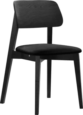 Produktbild von MIRJAN24 Stuhl KT63, Esszimmerstuhl aus Buchenholz, 47x49x80 cm, 1-Stück (Farbe: Magic Velvet 2219, Holzfarbe: Schwarz)
