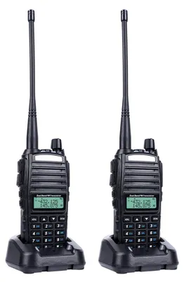 Immagine prodotto di Ricetrasmittente portatile con 128 canali, funzione VOX, codici CTCSS/DCS, compatibile con le frequenze UHF e VHF