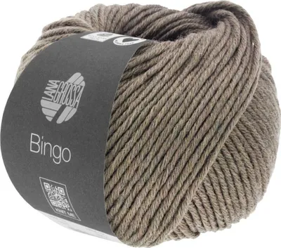 Produktbild von Lana Grossa Bingo uni, mélange (Schurwolle Merino), Farbe:1022 - Graubraun meliert