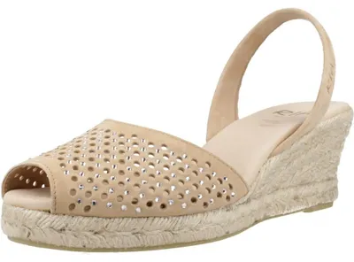 Produktbild von RIA MENORCA Klassische Flache Damen Riemchensandalen Hellbraun Modell 61043R