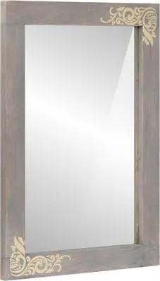 Image de Miroir de salle de bain avec miroir Gris 70 x 50 x 2,5 cm