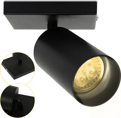 Produktbild von Fiqops Deckenleuchte Deckenspot LED Deckenstrahler silber 1-flammig Ultraslim GU10