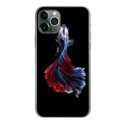 Produktbild von MuchoWow® Handyhülle Schutzhülle Hülle für iPhone 11 Pro Fisch - Schwanz - Schwarz Silikon Softcase Handy Hülle - Handy