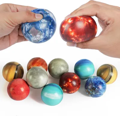 Productafbeelding van Knijp Stressballen - Set van 12 - Stressbal - Sensorische Stressbal - Handoefeningen Stressballen - Fidget - Spanning
