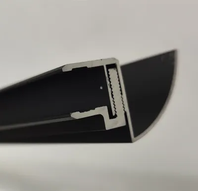 Produktbild von Black Regenrinne 250 cm für Glasvordach 10,8–17,5mm Aluminium