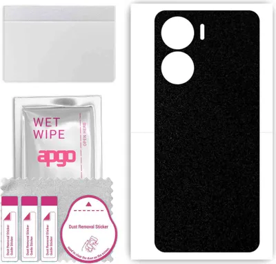 Produktbild von apgo Rückseite Schutzfolie, Skin, kompatibel mit Honor Play 40 Plus, Hinten Displayschutzfolie aus Vinylfolie, kratzfest, einfache Montage - Mattschwarz
