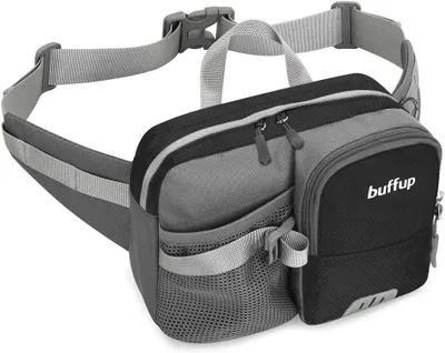 Produktbild von Bauchtasche mit Flaschenhalter, wasserdicht, für Wandern, schwarz