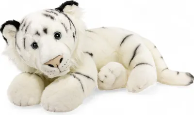 Produktbild von Carl Dick Tiger weiß liegend ca. 60cm Plüschtier, Stofftier, Kuscheltier 3640