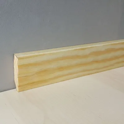 Produktbild von Sockelleiste Massivholz 16 x 80 x 2500 mm Kiefer roh zum Kleben, Schrauben & Nageln Massivholz Fußleiste by PROVISTON 25 Meter | 10 Stück