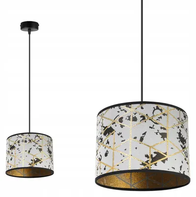 Obrázek produktu pro Závěsná lampa, stropní lustr, stínidlo, zlatý vzor