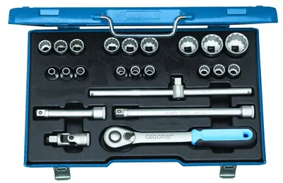 Produktbild von GEDORE D 19 EMU-20 Steckschlüssel-Satz 1/2", 23-teilig, UD-Profil, 8-32 mm, 2545845