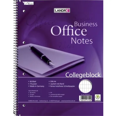 Obrázok produktu pre Vysokoškolský blok LANDR "Business Office Notes" DIN A4, zdrsnený