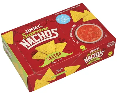 Produktbild von Jimmy's Supreme Nachos To Go Salted with Salsa Dip 200g