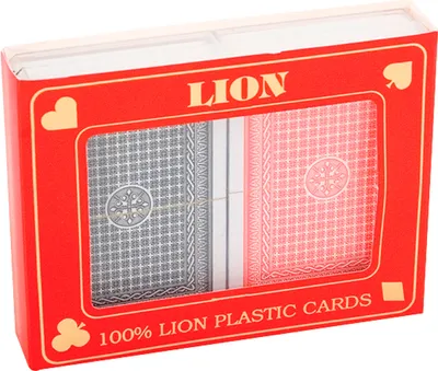 Produktbild von Spielkartenset LION 100% Kunststoff Duo-Box, Poker