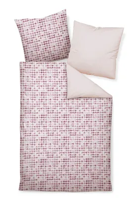 Produktbild von Janine Mako Satin Bettwäsche 2 teilig Bettbezug 155 x 220 cm Kopfkissenbezug 80 x 80 cm Moments 98068-01 orchideenmauve zephir