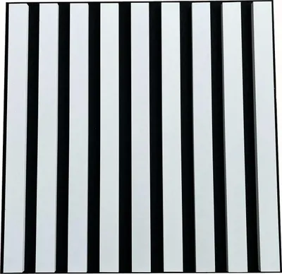 A close-up, straight-on view of black and white vertical stripes.
