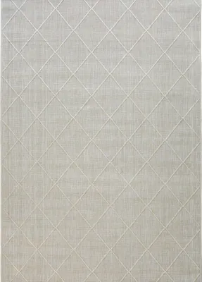 Obrázok produktu pre Moderný koberec s kosoštvorcovým vzorom v béžovej farbe, rozmery 120 x 170 cm