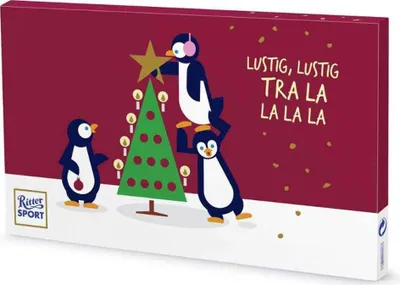 Produktbild von Ritter Sport Weihnachtspost süße Weihnachtsgrüße aus Vollmilch 100g