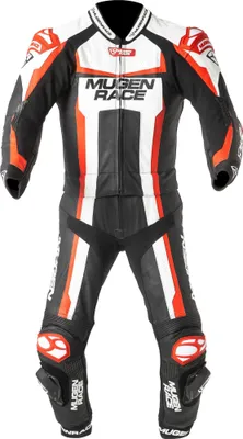 Produktbild von MUGENRACE Ibrido 2-Teiler Motorrad Lederkombi, schwarz/weiß/rot, 50