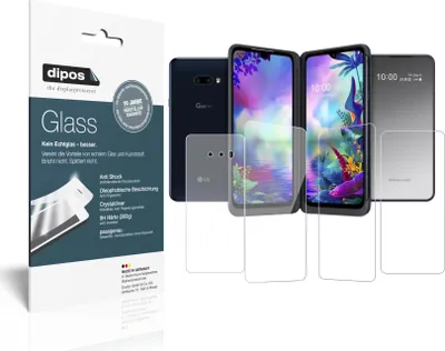 Obrázek produktu pro 2x ochranná fólie pro LG G8X ThinQ Dual Screen - Anti-Shock 9H film dipos Glass plastové sklo