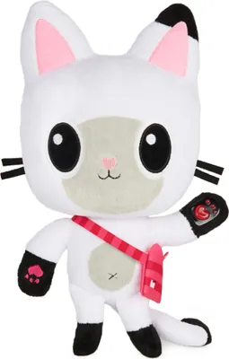 Produktbild von Gabby's Dollhouse Dreamworks - 33cm große Plüsch-Katze Talking Pandy Paws (deutsch: Panda Pfötchen) mit Licht- und Geräuscheffekten, Spielzeug-Katze, 3 Jahr(e), Interaktiv, LR44, Akkus/Batterien enthalten