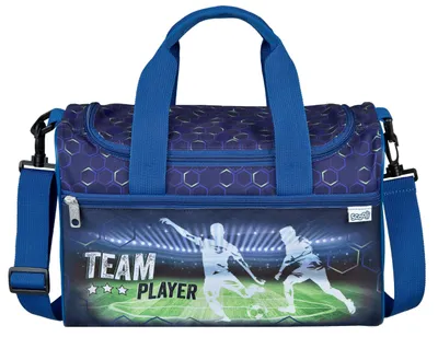 Sporttasche für Kinder, Fußballmotiv, Blau, 10,5 l