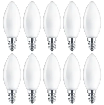 Produktbild von 10 x NCC-Licht LED Leuchtmittel Kerze 4,3W = 40W E14 matt 470lm 840 neutralweiß 4000K