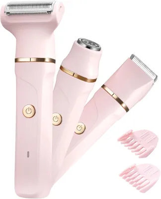Produktbild von 3-In-1 Intimrasierer für Frauen,Gesichtshaarentferner Damenrasierer Elektrisch für Beine,Arme,Achseln & Bikinizone, Wiederaufladbarer Ipx7Wasserdicht