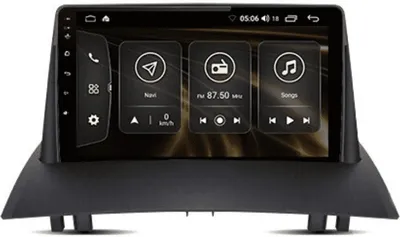 Obrázek produktu pro Junsun 9" Autorádio Renault Megane 2 2002-2009 Android s GPS navigací, WIFI, USB, Bluetooth, Android rádio Renault Megane 2002 2003 2004 - 2009 Výkon: 1GB RAM + 16GB ROM