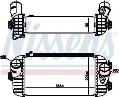 Produktbild von NISSENS 96187 Ladeluftkühler LLK für KIA SORENTO III Turbo Intercooler