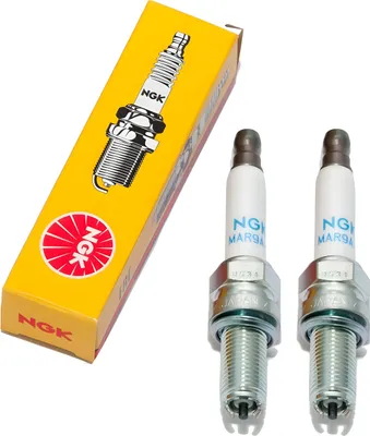 Zdjęcie produktu dla Zestaw świec zapłonowych NGK 2x MAR9A-J z tłumieniem zakłóceń, długość 19,0 mm gwint Ø 10,0 mm sześciokąt 14,0 mm, 2-masowa elektroda odstęp między elektrodami 0,75 mm, wartość cieplna 9, 6869