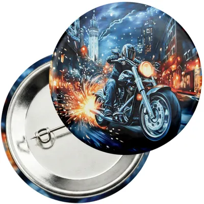 Image de Badge à épingle 59mm - Moto