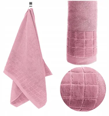 Produktbild von Handtuch - 100% Baumwolle - 500 g/m2 - 50x100 cm - Extra Saugfähig - Rosa - hohe Grammatur - LA RISA