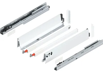 Produktbild von Blum Tandembox antaro D-Reling Schubladenschienen-Set | 1 Paar, 65kg 450mm | Vollauszug Blumotion, seidenweiß