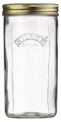 Produktbild von Kilner Weithals-Einkochglas 1L Einmachglas mit Schraubdeckel Vakuumversiegelung