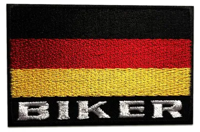 Obrázok produktu pre Deutsch Deutschland Biker - Záplata, nažehľovacia, nažehľovacia, nášivka, nažehľovacia, veľkosť: 7,3 x 5 cm